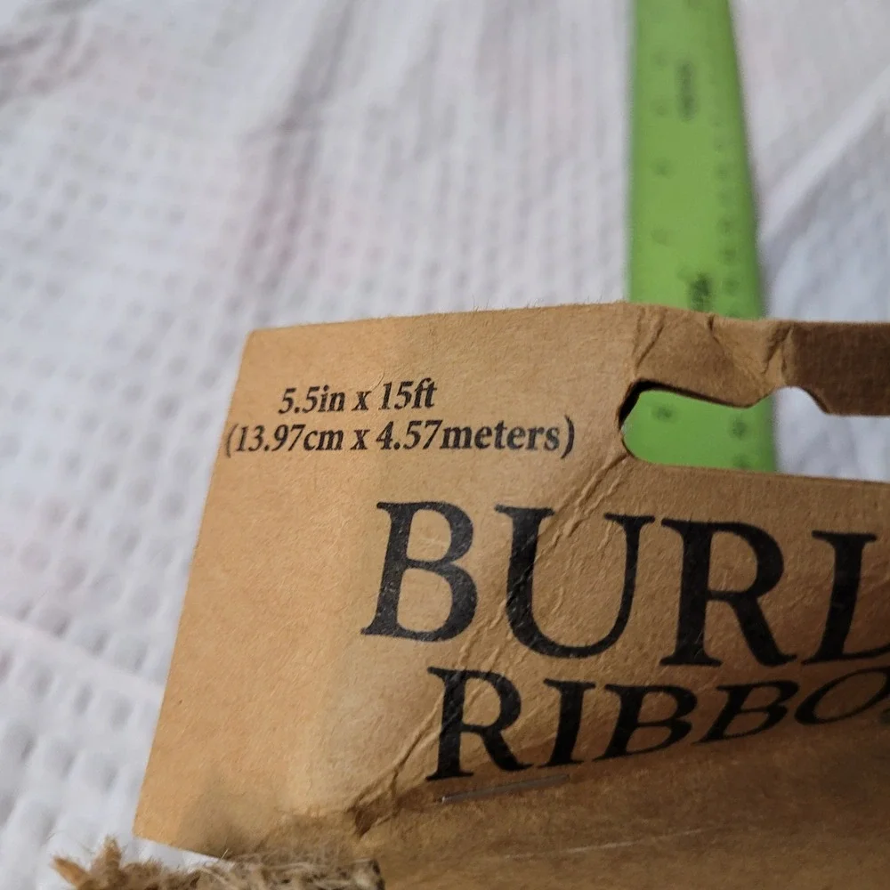 Hobby Lobby Natural Burlap Ribbon Roll 5.5in x 15ft Tan Floral‎ Craft W0448811